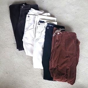 Corduroy/Suede multi pack of pants, sizes 6, 7, and 8